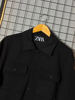 JAQUETA  ZARA C/ BOLSO PRETA