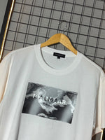 Camiseta Balmain Holográfica Branca
