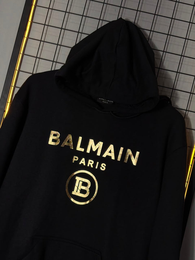 MOLETOM BALMAIN GOLD PRETO
