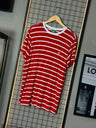 Camiseta Brooks. Vermelha/Branca