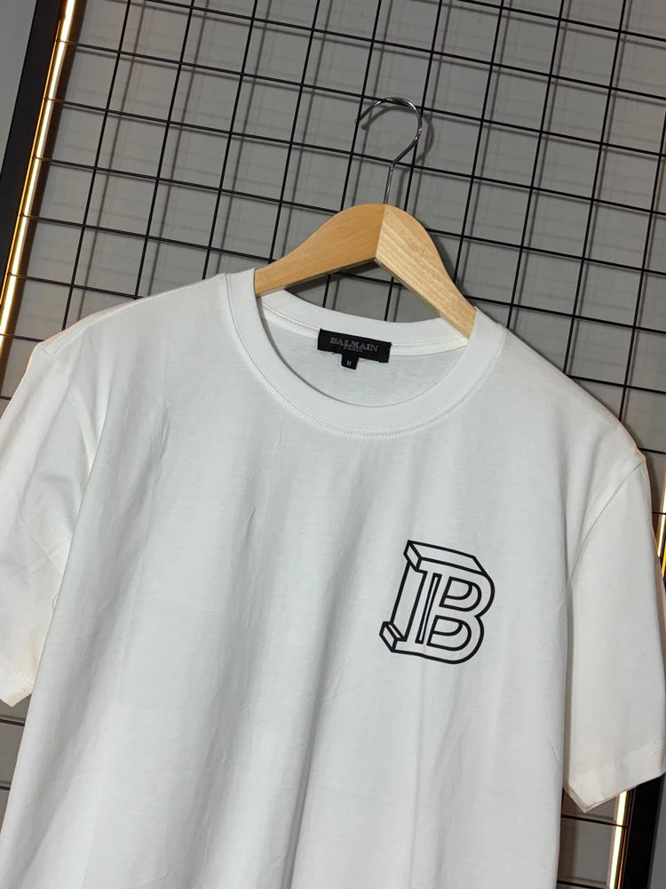 Camiseta Balmain Big B. Branca