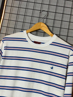 CAMISETA M. LONGA BROOKS AZUL/LARANJA