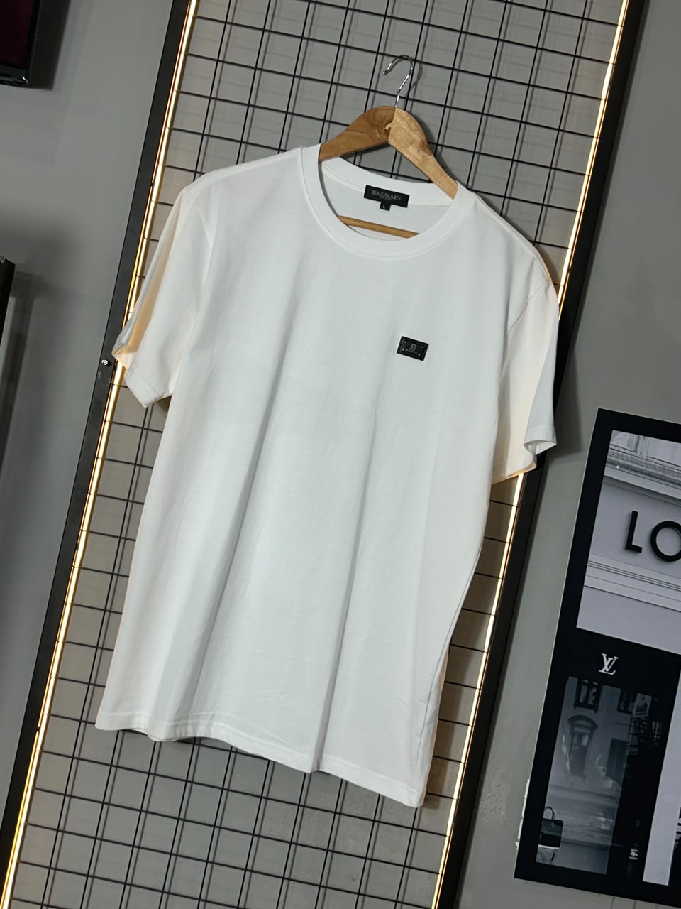 Camiseta Balmain Brilho Branca