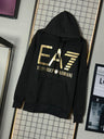 MOLETOM EA7 PRETO/GOLD