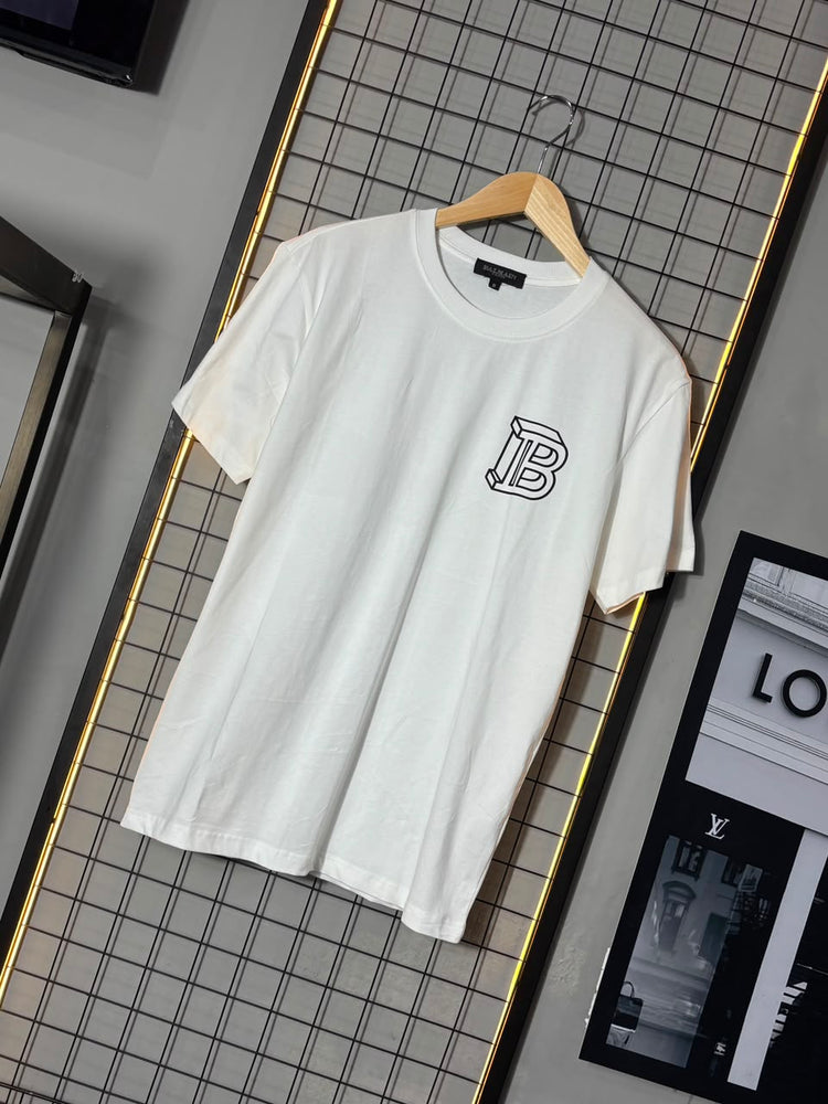 Camiseta Balmain Big B. Branca