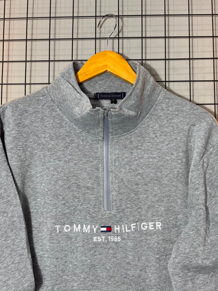 JAQUETA QUARTERZIP TOMMY H. CINZA