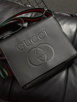 SHOULDER BAG GUCCI PRETA/VERMELHA