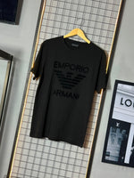 Camiseta EA7 Big Veludo Preta