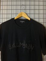 CAMISETA BALMAIN BRILHO PRETA