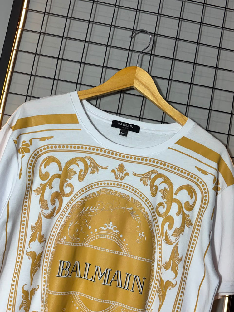 Camiseta Balmain Gold Branca