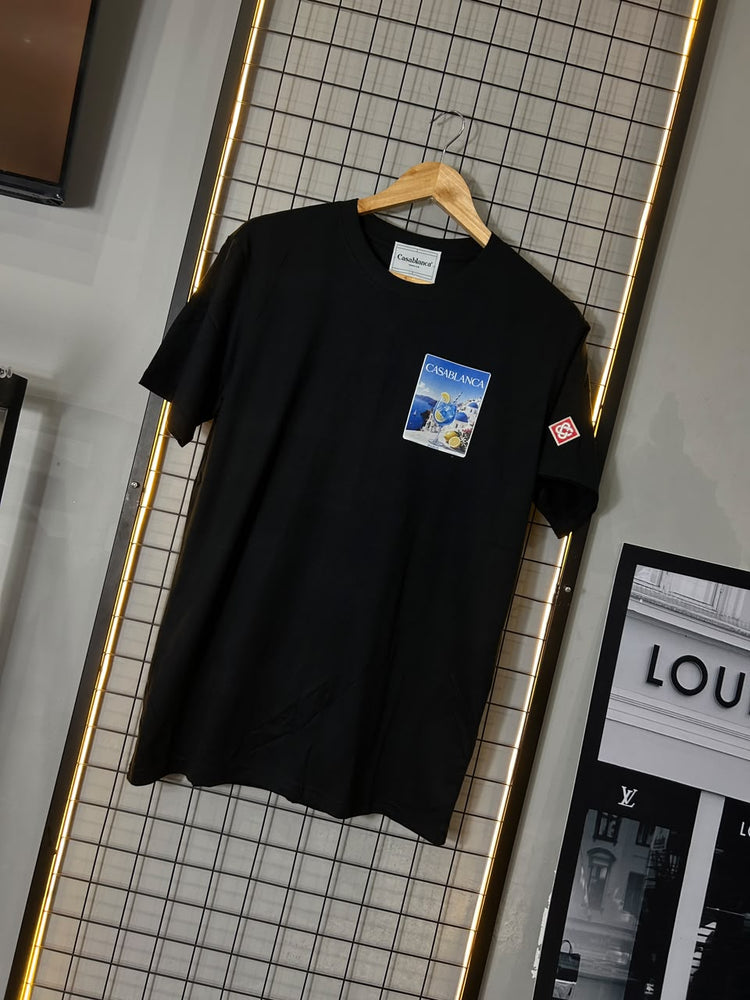 CAMISETA CASABLANCA MYKONOS GLASS PRETA
