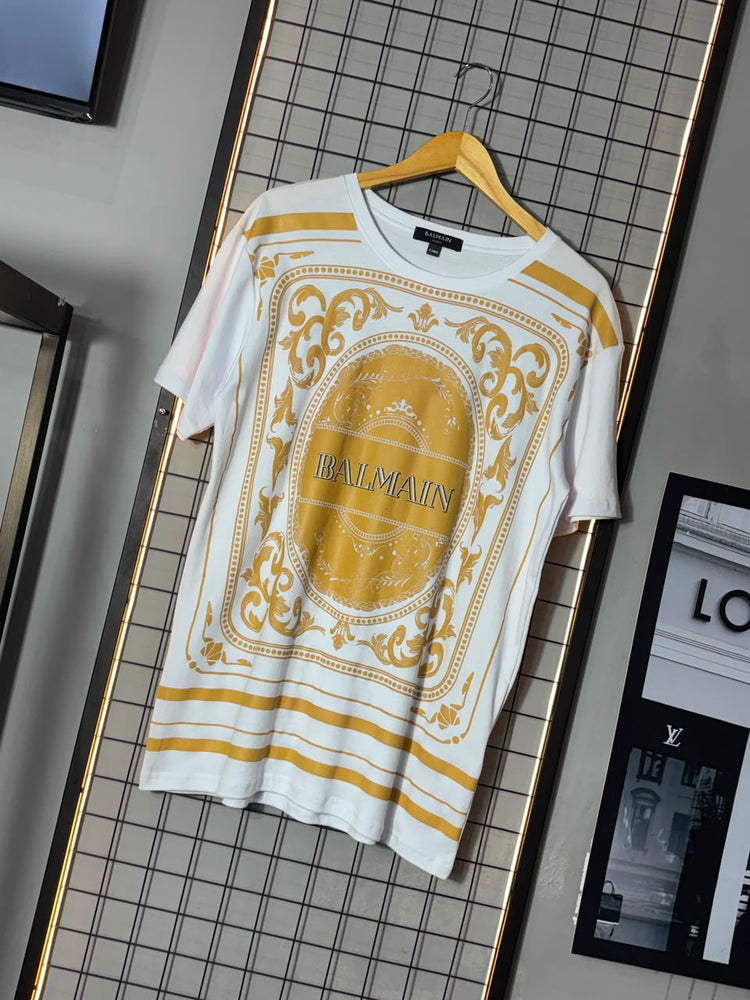 Camiseta Balmain Gold Branca