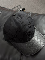 BONÉ GUCCI PRETO COURO
