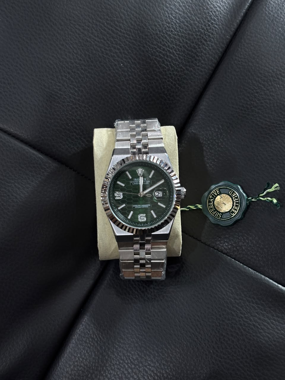 RELÓGIO ROLEX PRATA/VERDE