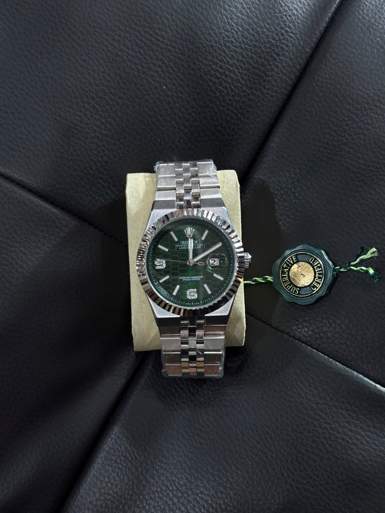 RELÓGIO ROLEX PRATA/VERDE