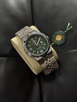 RELÓGIO ROLEX PRATA/VERDE