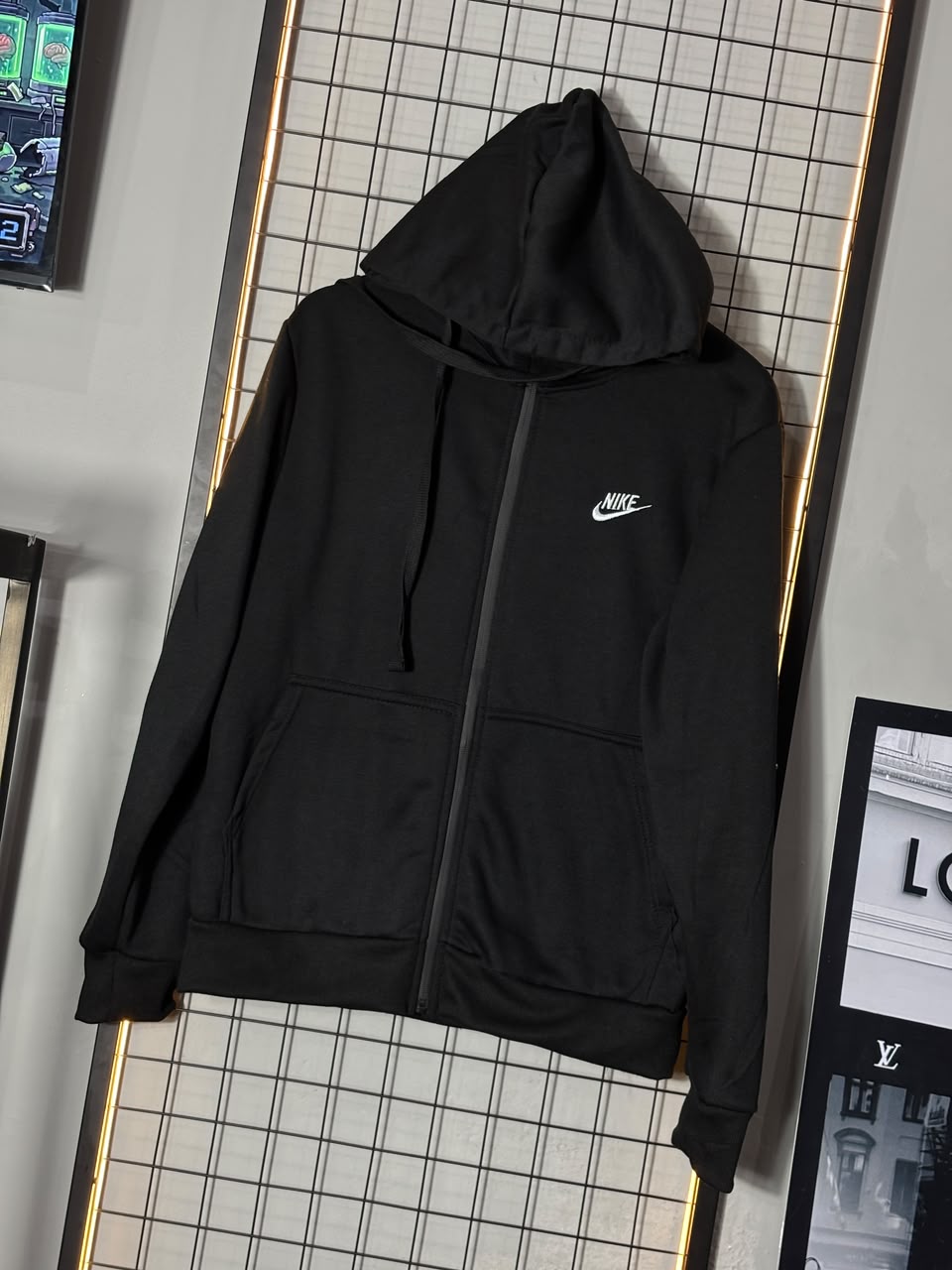 MOLETOM NIKE CLUB PRETO TOUCA