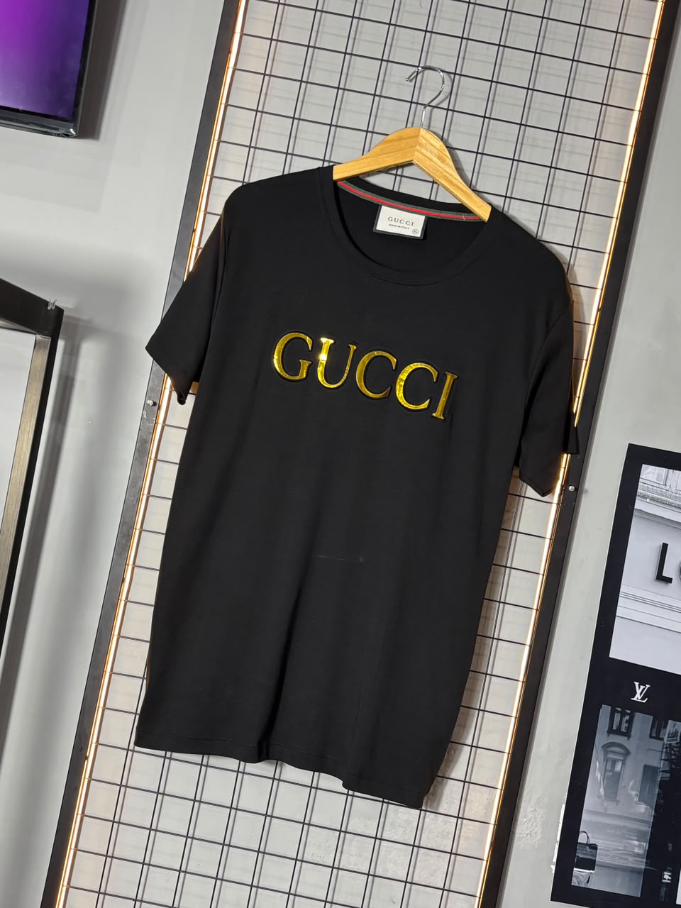 Camiseta Gucci Gold Preta