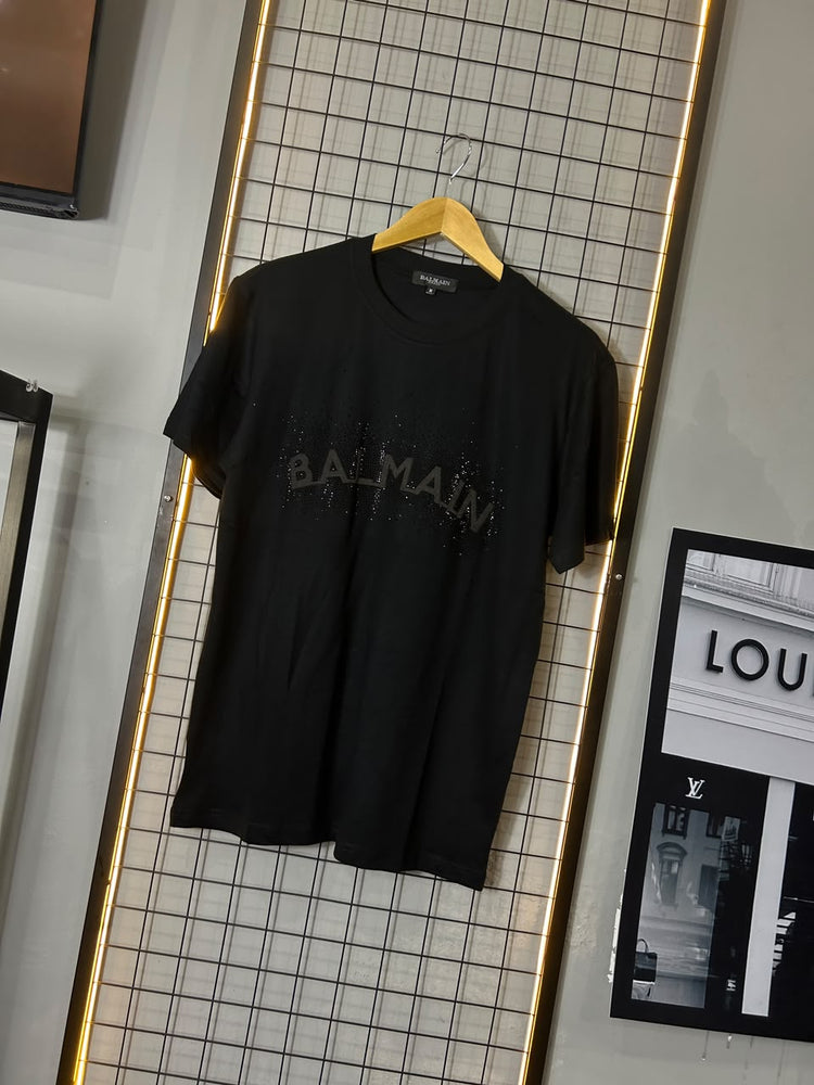 CAMISETA BALMAIN BRILHO PRETA
