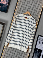 CAMISETA MANG. LONGA BROOKS. BRANCA/CINZA