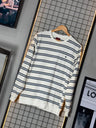 CAMISETA MANG. LONGA BROOKS. BRANCA/CINZA