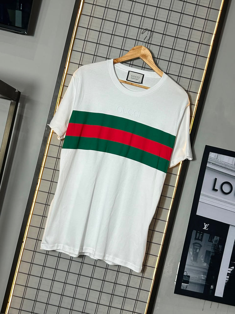 Camiseta Gucci Faixa Branca