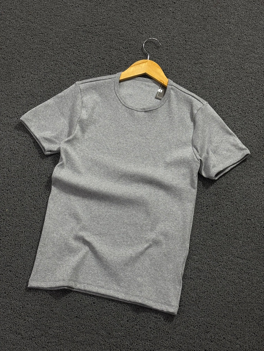Camiseta Canelada Cinza
