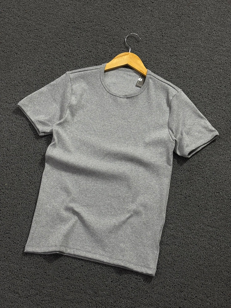 Camiseta Canelada Cinza