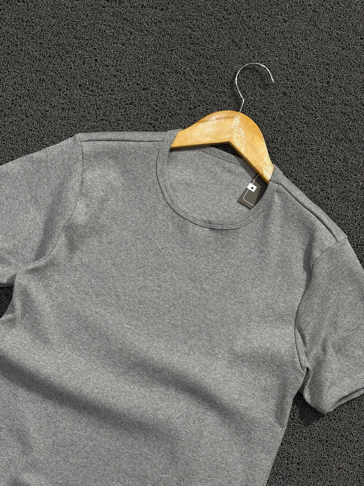 Camiseta Canelada Cinza