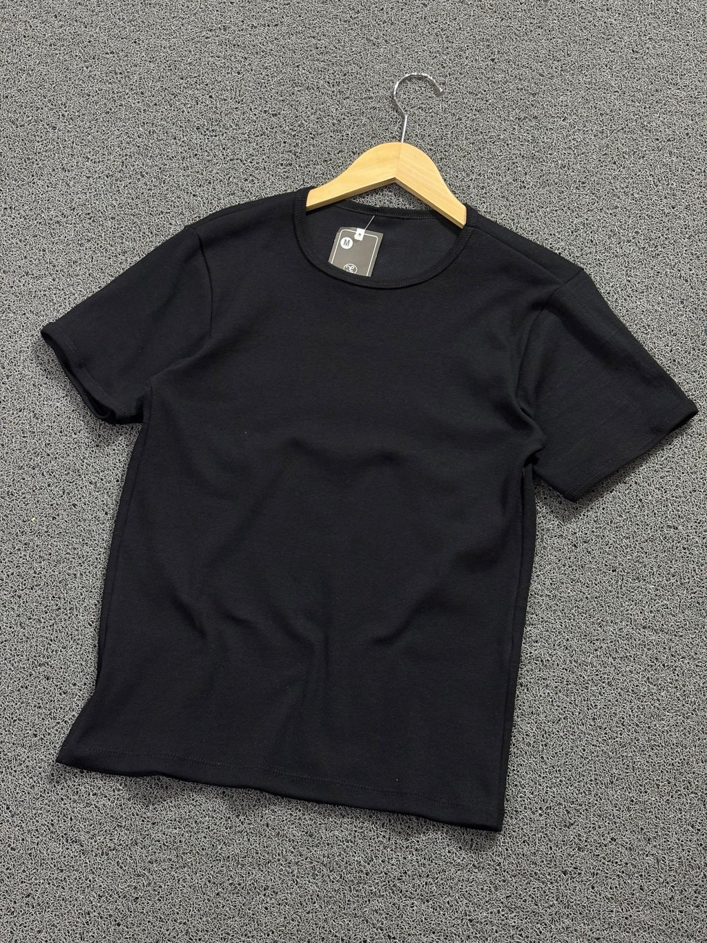 Camiseta Canelada Preta