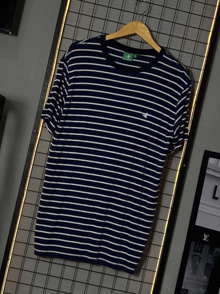 Camiseta Brooksfield Azul Marinho/Branca