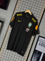 Camiseta Seleção Brasileira Treino Preta Polo