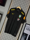Camiseta Seleção Brasileira Treino Preta Polo