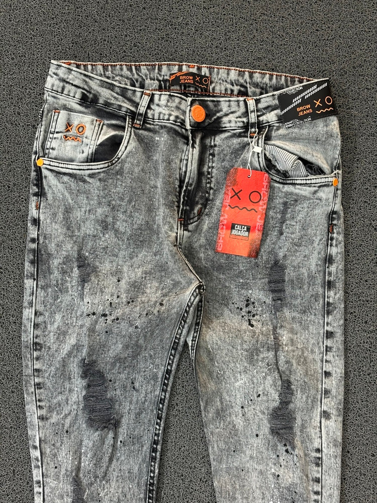 Calça Jogador Cinza Brow Jeans - 1012