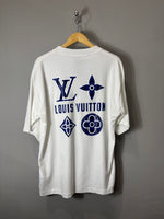 Camiseta Louis V. Off White - Oversized