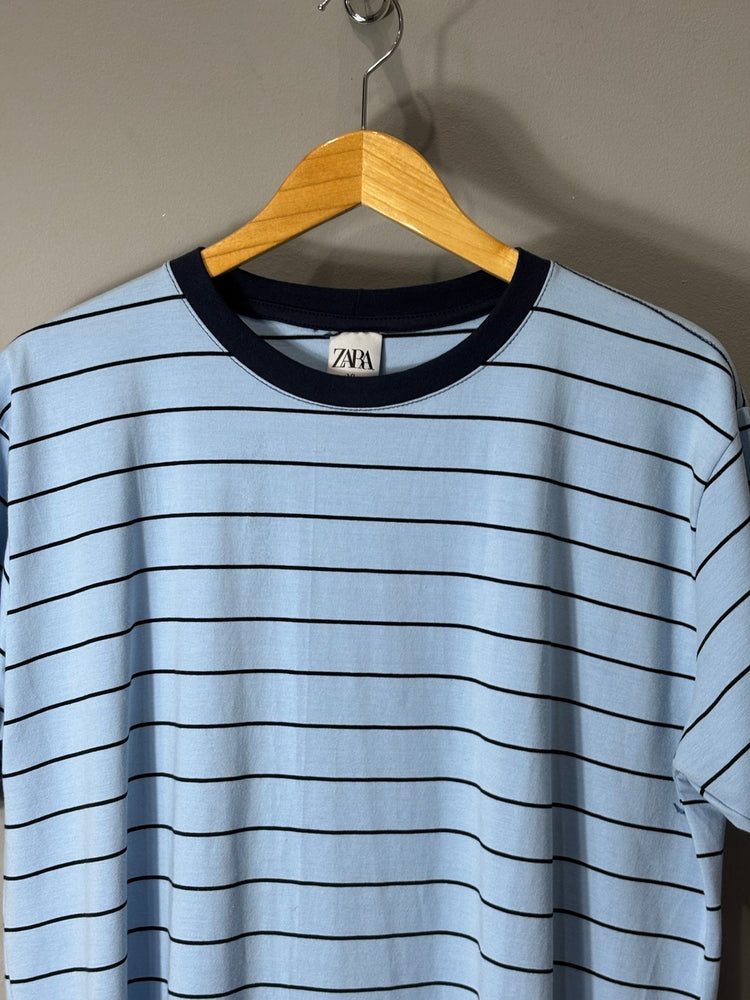 Camiseta Zara Listrada Azul