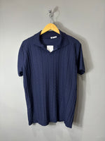 Polo Italiana Texturizada II - Azul Marinho