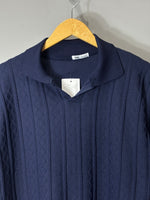 Polo Italiana Texturizada II - Azul Marinho
