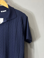 Polo Italiana Texturizada II - Azul Marinho
