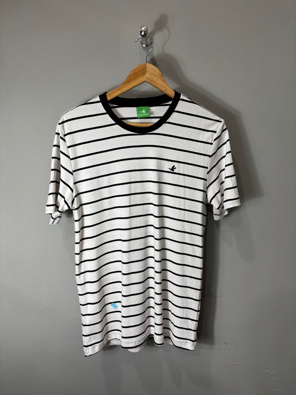 Camiseta Brooksfield Listrada Branco/Preto