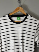 Camiseta Brooksfield Listrada Branco/Preto